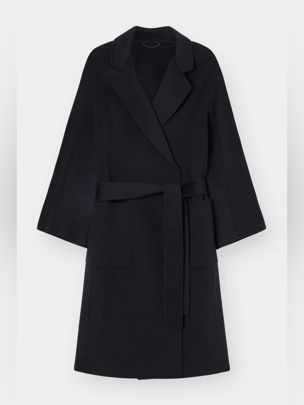 The curated wool cashmere black classic coat